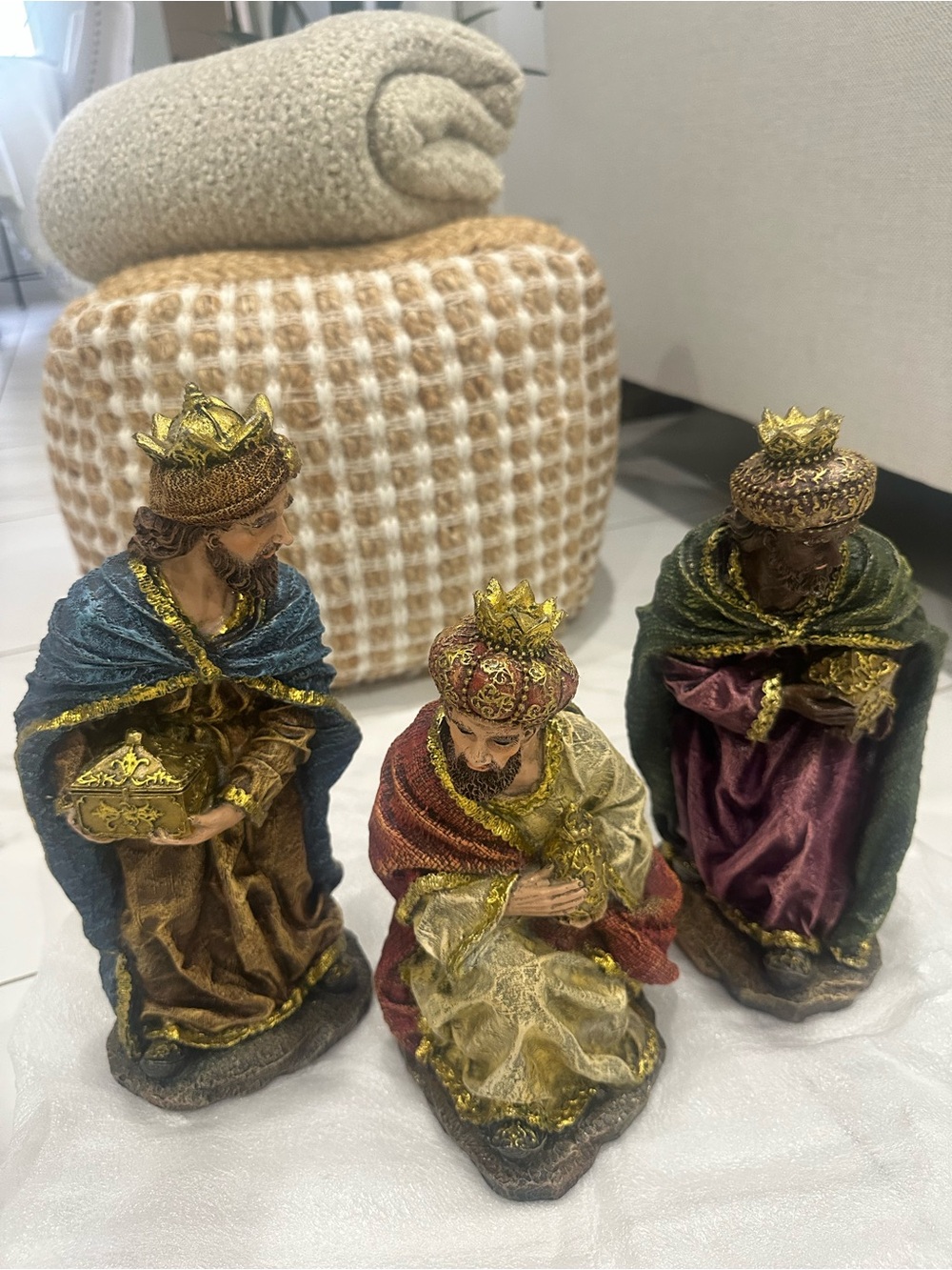 Three Wise Men Nativity Figurine Set - Multicolor